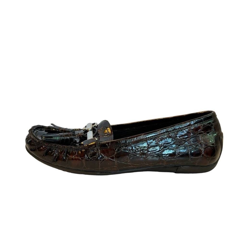 Stuart Weitzman Rascal Patent Croc Embossed Tasse… - image 6